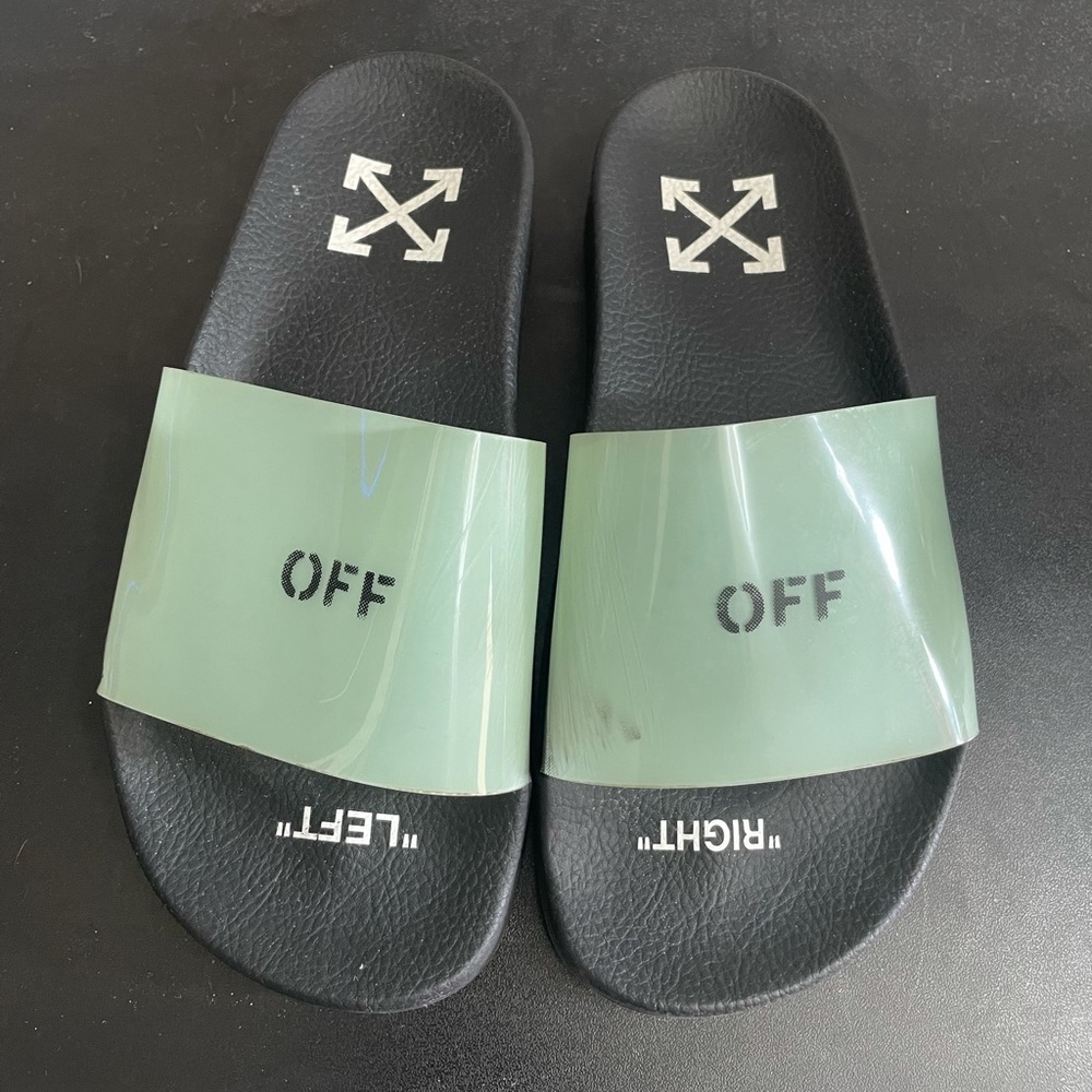 Off White Pool Slides